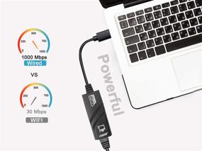 img 3 attached to 💻 OSGEAR Адаптер USB C в Ethernet - Конвертер сетевого кабеля типа C для RJ45, Thunderbolt 3, USB 3.1 - Гигабитный LAN 10/100/1000Мбит/с - Windows, Surface Book, XPS совместим и многое другое