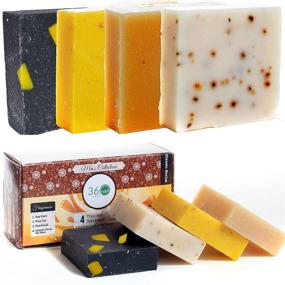 img 4 attached to 🧼 360Feel Men's Soap Bar Handmade - Masculine Fragrance, Patchouli, Pine Tar with Charcoal Beeswax, Citrus - Gift Pack - Natural Men Soap - Gift for Him Bay Rum 20 Oz: Indulge in Luxurious Handmade Soap with Distinctive Masculine Notes
