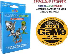 img 3 attached to 👽 Quirky and Fun: Sharks, Aliens, and Zombies Stocking Stuffer