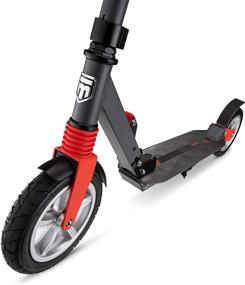 img 2 attached to 🛴 Mongoose Elevate Duo Folding Kick Scooter for Youth and Adults, Suitable for Ages 8 and Up, with Kickstand, Maximum 220-Pound Rider Weight Capacity