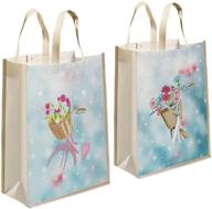 💎 elegant diamond painting reusable shopping bags: stylish, durable, and foldable with handles logo