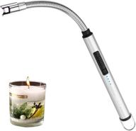 🔥 arectech electric arc lighter rechargeable usb lighter - ideal for camping, candle, cooking, bbqs, fireworks - silver logo