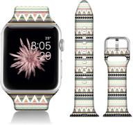 ftfcase sport bands compatible with iwatch 38mm/40mm aztec stripes logo