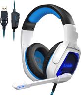 🎧 immerse yourself in gaming with pc usb gaming headset – noise canceling mic, 7.1 surround sound, soft memory foam, led light for pc, laptop, mac logo