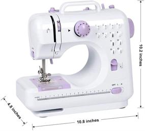 img 1 attached to Portable Household Electric Sewing Machine: Multifunctional Crafting Mending Machine with Adjustable Speed, Overlock, 12 Stitches Patterns. Ideal for Children, Parents, Beginners, Amateurs. Lightweight Design.