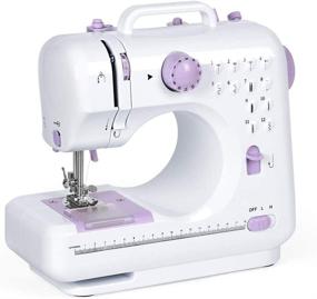 img 4 attached to Portable Household Electric Sewing Machine: Multifunctional Crafting Mending Machine with Adjustable Speed, Overlock, 12 Stitches Patterns. Ideal for Children, Parents, Beginners, Amateurs. Lightweight Design.
