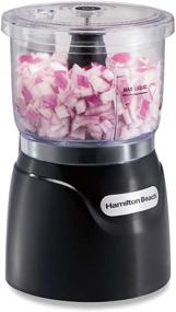 img 4 attached to Hamilton Beach Mini 3-Cup Food Processor & Vegetable Chopper (72850) - 350 Watts, Dicing, Mincing, and Puree Functions, Black