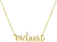 🎁 yiyang customized name necklace - 18k gold plated stainless steel pendant jewelry ideal birthday gift for girls logo