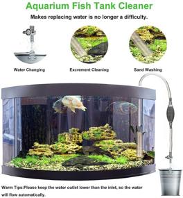 img 3 attached to Upgraded 7.8ft BestMal Fish Tank Aquarium Gravel Cleaner Kit with Flow Control Tap and Silicon Siphon Pump - Quick Water Changer and Sand Cleaner Kit, Essential Fish Tank Accessories for Efficient Water Changing