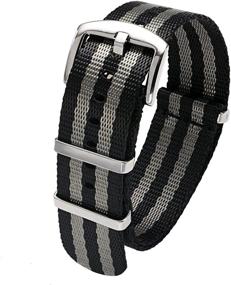 img 4 attached to PBCODE Watch Straps Polished Buckle Men's Watches