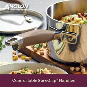 img 1 attached to 🍳 Anolon Advanced Triply Stainless Steel Cookware Pots and Pans Set, 10 Piece: Superior Quality for Professional Grade Cooking