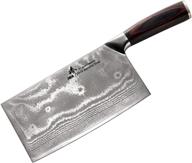 🔪 zhen japanese vg-10 67-layer damascus steel 8-inch slicer chopping chef butcher knife/cleaver: superior quality for large cutting tasks logo