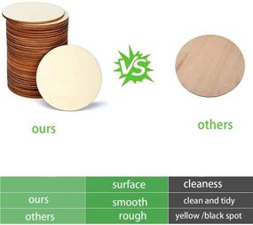 img 4 attached to Pack of 60 Unfinished Wood Rounds for Crafts - 4 Inch Wooden Circles Cutouts for Kids Painting, Wood Burning DIY, Coaster Making, and Home Decoration