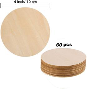 img 3 attached to Pack of 60 Unfinished Wood Rounds for Crafts - 4 Inch Wooden Circles Cutouts for Kids Painting, Wood Burning DIY, Coaster Making, and Home Decoration