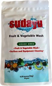 img 1 attached to Sudayu Fruit &amp; Vegetable Wash 0.035 Ounce (1 piece) - 33.8 Fl Oz Solution (Pack of 10)