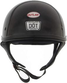 img 1 attached to Outlaw Helmets T68 Glossy Black