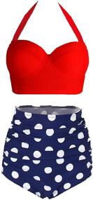 img 4 attached to 👙 Amourri Vintage Underwire Waisted Swimsuit - Women's Swimwear & Cover-ups