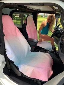 img 2 attached to Playa Sunset Seat Hoody - Waterproof and Sweat-Proof Car & Truck Seat Cover Protector. Universal Fit, Machine Washable, Grippy Backing. Ideal for Swimming, Surfing, Working Out, Beach, and Dogs.