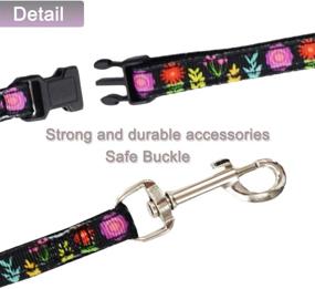 img 1 attached to 🌸 Floral Pattern Cat Harness and Leash Set - Escape Proof, Adjustable and Soft with Safety Strap for Outdoor Walking