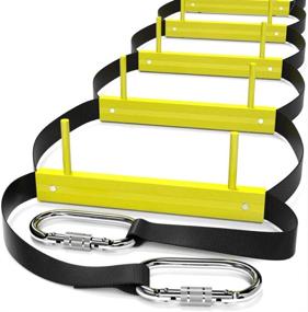 img 4 attached to 🧗 25ft Fire Escape Ladder for 3rd Floor Homes - Portable, Foldable & Compact - Rope Ladder Emergency Escape Suitable for Balcony & Windows