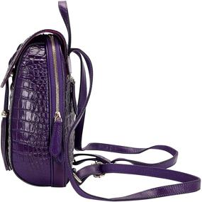 img 1 attached to 👜 PIJUSHI Crocodile Leather Backpack for Women: Fashion Handbags, Wallets, and Backpacks