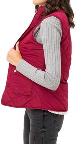 img 3 attached to ALLLA Reversible Quilted Sherpa Padding Women's Clothing in Coats, Jackets & Vests