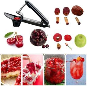 img 3 attached to 🍒 Gxhong Heavy-Duty Cherry Pitter Remover Tool - Efficient Olive and Cherry Pitting for Home Kitchen - Portable and Durable - Ideal for Cherries, Jujubes, and Red Dates - Black