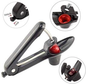 img 4 attached to 🍒 Gxhong Heavy-Duty Cherry Pitter Remover Tool - Efficient Olive and Cherry Pitting for Home Kitchen - Portable and Durable - Ideal for Cherries, Jujubes, and Red Dates - Black