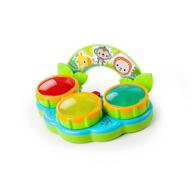 🥁 bright starts safari beats musical drum toy - lights, ages 3 months +, seo-friendly logo
