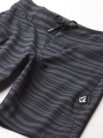 img 1 attached to 🩲 Boys' Volcom Stripe Boardshort in Black: Trendy Addition to Boys' Clothing