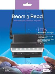 img 1 attached to Beam n Read LED 6 Hands-Free Task Light with Extra Wide and Super Bright Illumination from 6 LEDs and 2 Relaxation Filters Blocking Blue Light