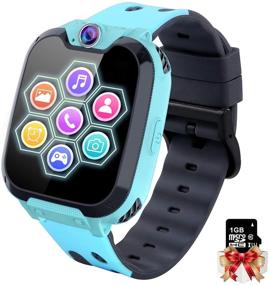 img 4 attached to Kids Smart Watch For Boys Girls - Touch Screen Smartwatch With Phone Call SOS Music Player Alarm Camera Games For Christmas Birthday Wearable Technology