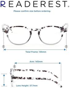 img 1 attached to 👓 Protect Your Eyes with Readerest Round Blue Light Blocking Reading Glasses (Clear/Black, 2.25 Magnification)