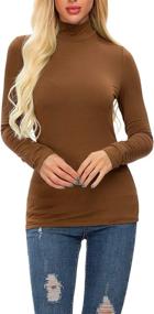 img 2 attached to Lightweight Women's Long Sleeve Turtleneck Shirt: Stylish Layering Pullover Tee for Effortless Fashion