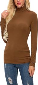 img 4 attached to Lightweight Women's Long Sleeve Turtleneck Shirt: Stylish Layering Pullover Tee for Effortless Fashion