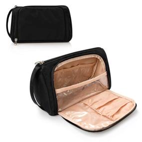 img 4 attached to 💄 Compact Oxford Cloth Makeup Bag: Perfect Travel Cosmetic Organizer for Women and Girls