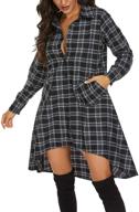 👗 stylishly unique: olrain womens plaids irregular casual women's clothing and dresses logo