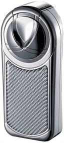 img 2 attached to Visol Dobrev V 5-Torch Flame Table Lighter in Chrome and White Carbon Fiber