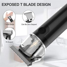 img 2 attached to 💇 APOLULU T-Blade Hair Clippers Hair Trimmer - Zero Gapped, 0mm Baldhead Shaver for Men, Rechargeable Grooming Professional Barber Clippers for Barbershop