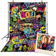 🎉 mehofoto hip pop 80's themed backdrop: immersive 80s graffiti photography background for 80th themed parties - personalized portrait backdrops for a memorable celebration logo