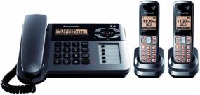 img 1 attached to 📞 Panasonic KX-TG1062M DECT 6.0 Corded/Cordless Phone: Answering Machine, Metallic Gray, 2 Handsets