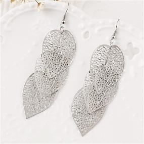 img 2 attached to Coadipress Earrings Filigree Lightweight Statement