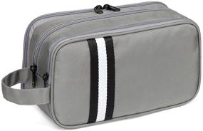 img 4 attached to Waterproof Travel Toiletry Bag, VASCHY Large Kit Case for Makeup, Cosmetics, Shaving with Separate Compartments in Gray