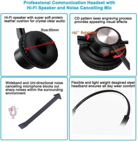 img 2 attached to 📞 Emaiker RJ9 Telephone Headset: One-Ear Call Center Headset for Office Landline Phones with Noise Cancelling Microphone and RJ11 Cord - Compatible with Avaya, PolyCom, Nortel, Altigen, Toshiba, Siemens IP Phones