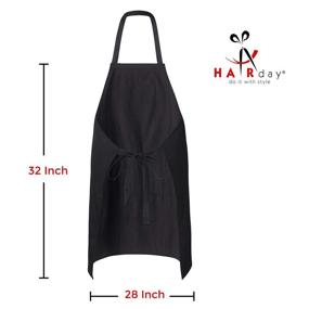 img 2 attached to 💦 Waterproof Salon Apron: Full Coverage Nylon Smock with Pockets - Color & Bleach Proof - Ideal for Barbers, Hair Stylists, & Professionals - One Size Fits Most - HairDay Care+