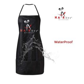 img 1 attached to 💦 Waterproof Salon Apron: Full Coverage Nylon Smock with Pockets - Color & Bleach Proof - Ideal for Barbers, Hair Stylists, & Professionals - One Size Fits Most - HairDay Care+