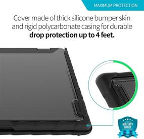 img 2 attached to 🚀 Gumdrop DropTech Case for 500e Chromebook (2nd Gen): Black, Rugged, Shock Absorbing, Extreme Drop Protection for K-12 Students, Teachers, Kids