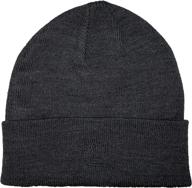 stay stylish and warm with timberland men's cuffed beanie featuring embroidered logo logo