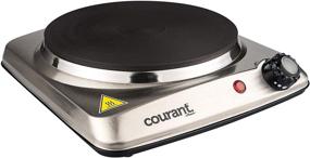 img 4 attached to Courant Electric Hotplate: Efficient Single Buffet Countertop Burner, 1000W Portable Cooktop with Stainless Steel Finish