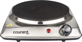 img 3 attached to Courant Electric Hotplate: Efficient Single Buffet Countertop Burner, 1000W Portable Cooktop with Stainless Steel Finish